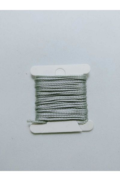 Eskişehir hobi sanat 3 μέτρα χωρίς κερί Βραζιλίας - 1 mm γκρι κορδόνι ανοιχτό μακραμέ (Σχέδιο κοσμήματος Flat Bangle)