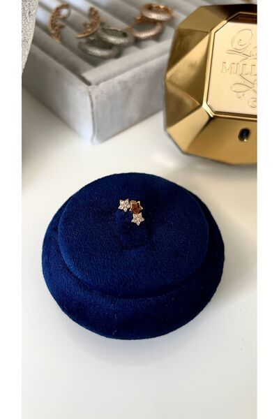 SU PERİSİ TAKI BİJUTERİ Vip Seri Gold 3 lü Yıldız Piercing ,Tragus