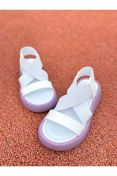 NS Little Girl's Sandals - Elastic Design