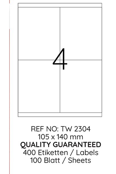 Tanex Tw-2304 Laser Sticker 105 mm X 140 mm
