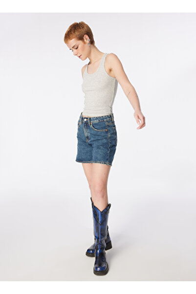 Lee U-Neck Gray Women's T-Shirt L 241615036 -Sleeveless T-Shirt