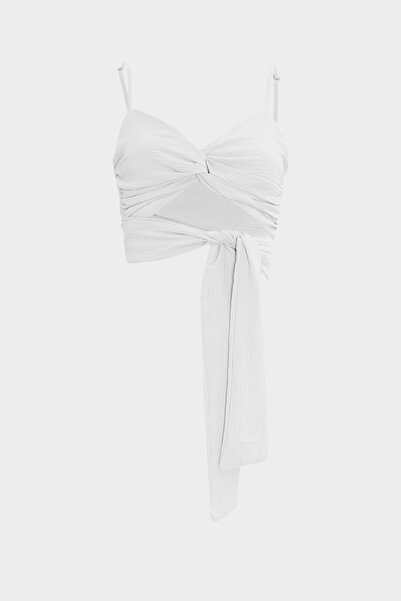 Açelya Okcu Γυναικεία Premium Bustier Μπλούζα και Παντελόνι Palazzo