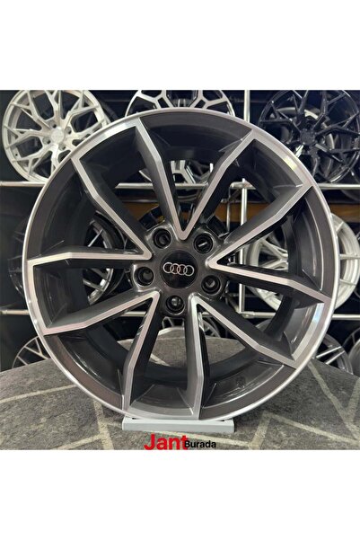 kormetal 17" (inç) 5x112 GOLF LEON JETTA UYUMLU Gun Metal Elmas Kesim Jant Mo...