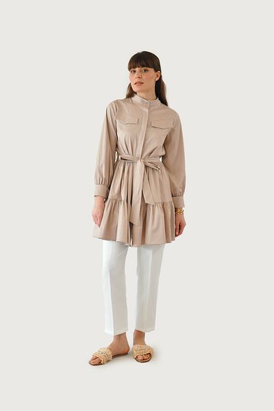 Rukayyel Beige Alice Layered Tunic