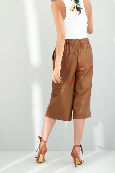 AYAKKABI PRENSİ Adriana Single Strap Ribbon Detailed Tan Matte 10 cm Women's Classic Heeled Shoes