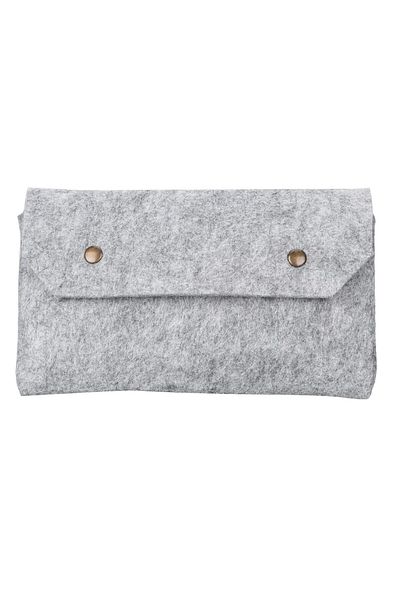 PLM Felt Multi-Purpose Accessory Bag, Size 20X11.5, Smoke Gray Modern Design 431550