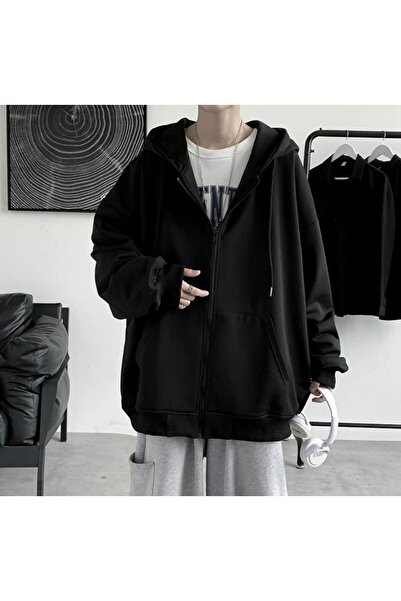 DEEFWEAR سترة أساسية بغطاء للرأس بسحاب