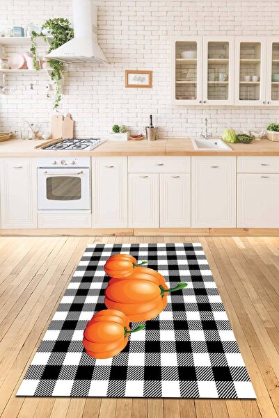 RugViva Makinede Yıkanabilir Kaymaz Tabanlı Mutfak Halısı Ar184