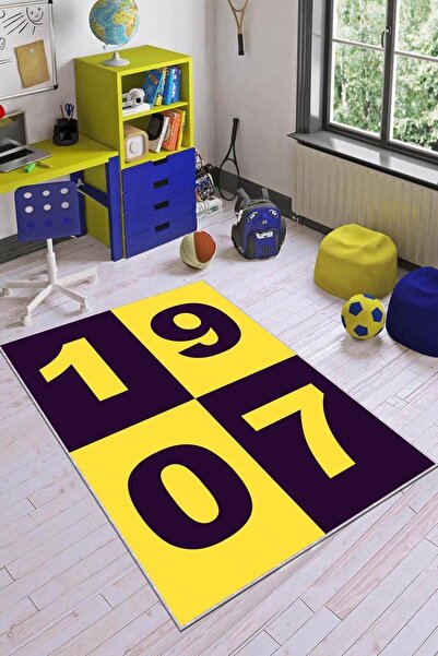RugViva Kaymaz Tabanlı Halı Çocuk KD61 Fenerbahce