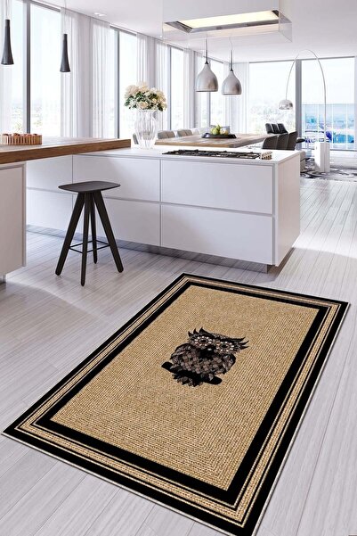 Viva Home Leke Kir Tutmaz Hasır Görünümlü Dijital Kaymaz Tabanlı Yıkanabilir ...