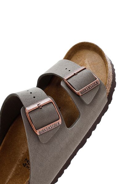 Birkenstock Men's Gray Arizona Eva Double Buckle Flat Slippers