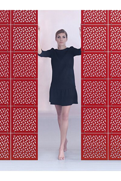 standarts Makta ® Lazer Kesim Sarkıt Paravan, Ahşap Seperatör, Oda Bölücü 4'l...