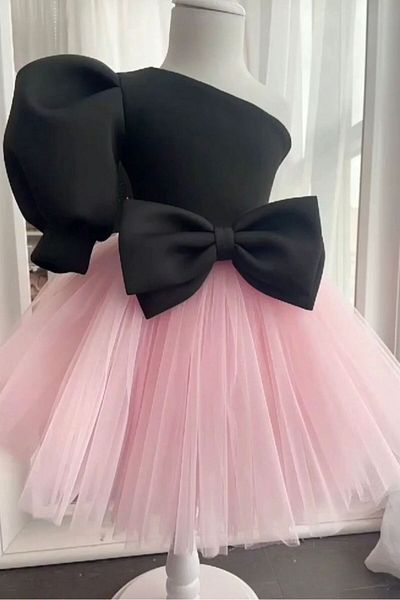Mislina Girl Cocuk One Shoulder Bow Detailed Dress