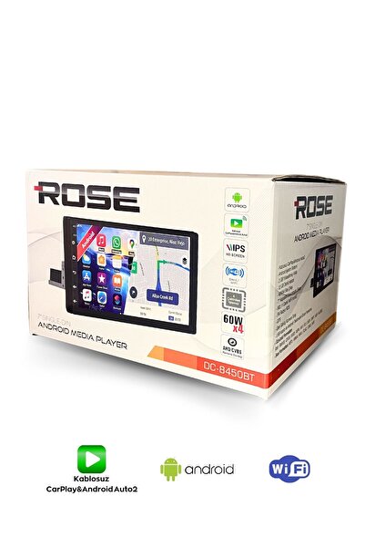 Rose Oto Teyp Android 7”inç Double-dın Dc-8450bt Görüntü Sistemi
