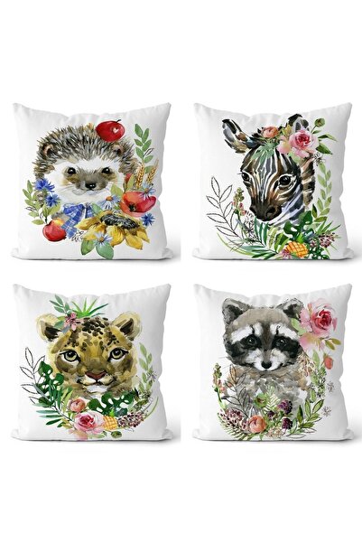 EVPANYA Mladi životinje 3 Sa deznom Dvostrano Štampano 4-dijelni Navlaka za j...