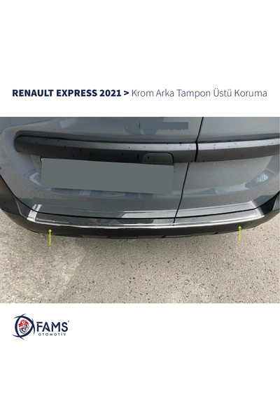 Leonacs Fams Otomotiv Renault Express Krom Arka Tampon Üstü Koruma 2021> Pasl...