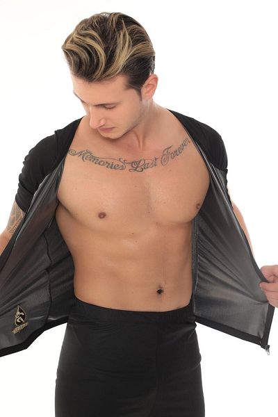 SAUNA SUIT Unisex Thermal Suit Sauna Suit Athlete And Zippered Short Sleeve Maximum Sweating Clothing