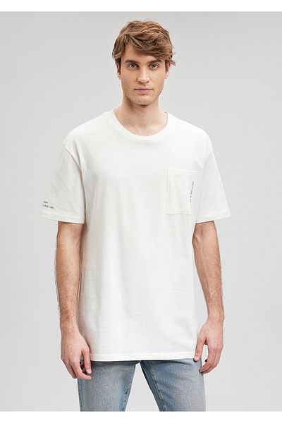 Mavi Pocket Detailed White T-Shirt Loose Fit / Loose Relaxed Fit0611458-70054