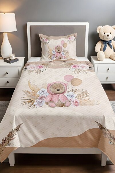 EVPANYA طقم بيكيه منقوش باللون الوردي (160×230 سم)