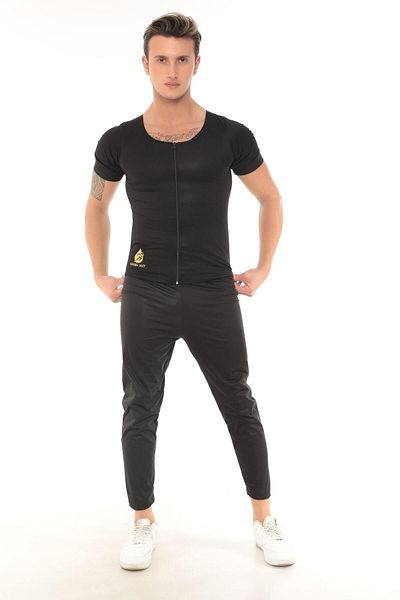 SAUNA SUIT Unisex Thermal Suit Sauna Suit Athlete And Zippered Short Sleeve Maximum Sweating Clothing