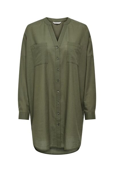 ONLY Hemd ONLAPELDOORN SOLID V-NECK L/S SHIRT NOOS