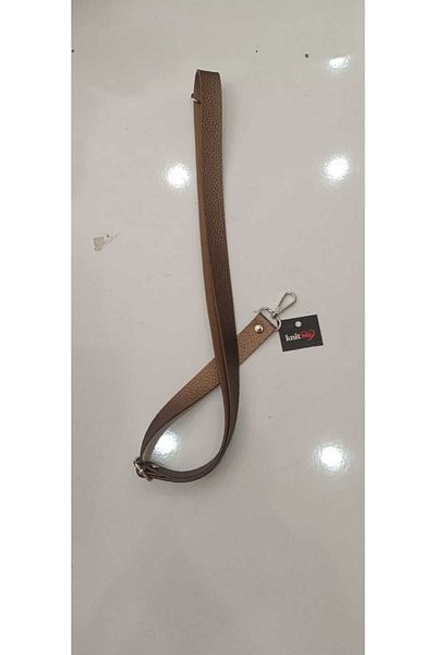 knitme Δερμάτινη τσάντα μήκους 135 cm - Πλάτος 2,5 cm Χάλκινο λουράκι