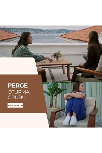 Perge Ikili Özel Tasarım Ahşap Bahçe Mobilyası Koltuk