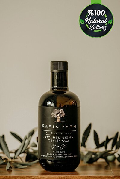 Kariafarm Soğuk Sıkım Zeytinyağı 500ml Erken Hasat Doğal Üretim