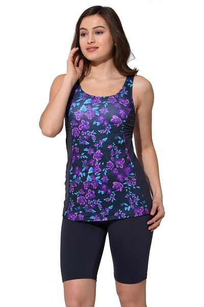 Argisa Tightskini Patterned Shorts Tankini 5532 Patterned Smoked Plus Size