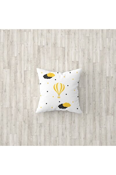 Talia Home Husă de pernă pentru copii, cu balon galben, pentru cameră pentru ...