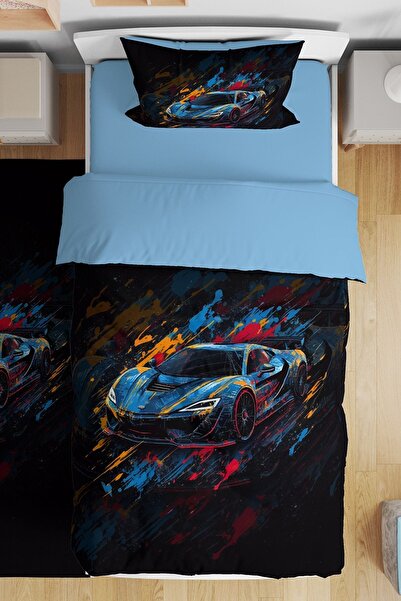 EVPANYA طقم غطاء لحاف أطفال فردي منقوش من Car 1