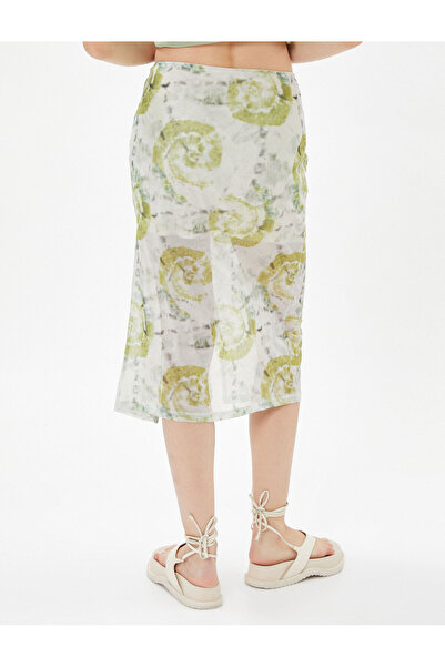 Koton Μίντι φούστα με σχισμή τούλι με ντραπέ