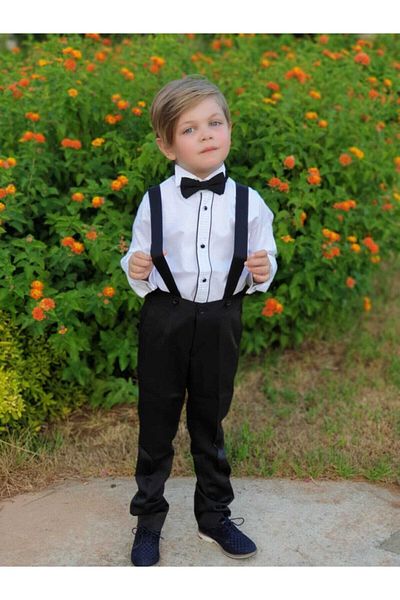 Aslı Türkoğlu Boy's Black Children's Salopet Set