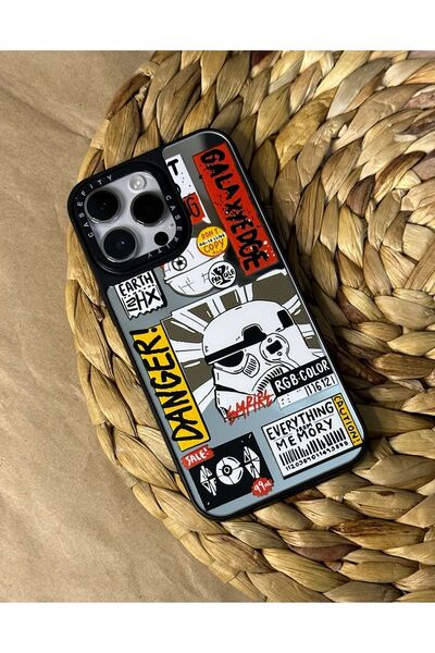 HYPERSOFT Iphone 14 Pro Max (6.7 inç) Uyumlu Casefity Aynalı Kılıf Star Wars Red Desenli Premıum Kapak