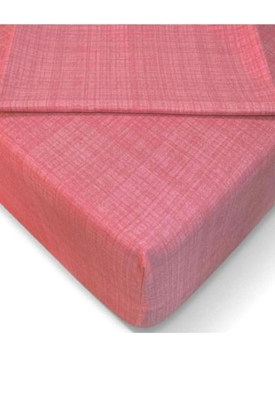 HAIFISCH Cotton Ranforce Fabric - Single Sheet Set, 57 Strings, Solid Color, Fitted Elastic