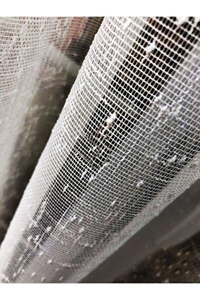 Evdepo Home Crown Ready to Use Sparse Pleat Polka Dot Linen Tulle Curtain Single Wing