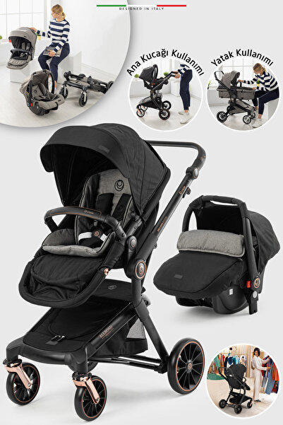 Elele Allroad 3 Travel Sistem Bebek Arabası Rose Siyah