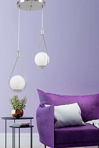 Begüsa Meksika 2.li Krom Beyaz Glop Cam