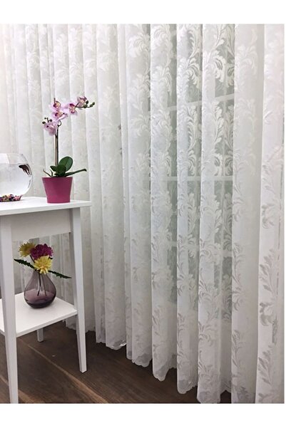 Evdepo Home Crown Ready to Use Tight Pleat Tulle Curtain Single Wing