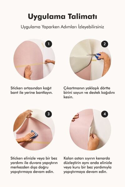 212shop Boho Bohemian Style Decorative Fence Detailed Wavy Children's Teen Room Wall Decorative Sticker