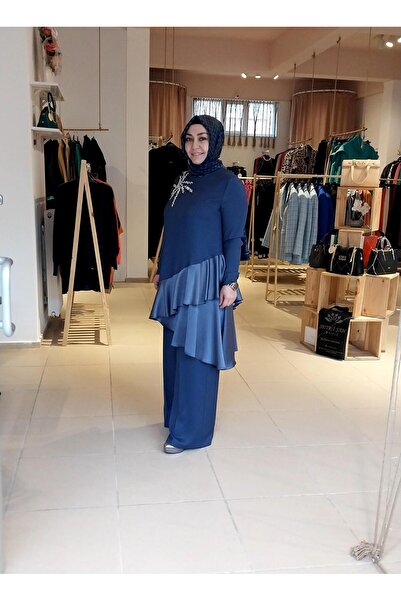 Nurcan Çetin HEDDY TAŞ DETAYLI PANTOLONLU ABİYE TAKIM PARLEMENT 5461