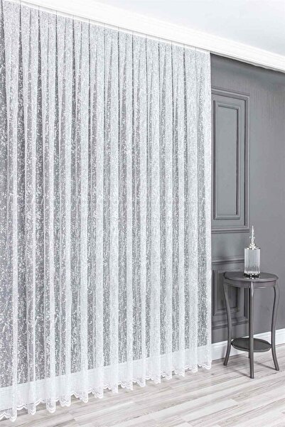 Evdepo Home Single Wing Regular Pleated Tulle Curtain - Ready to Use
