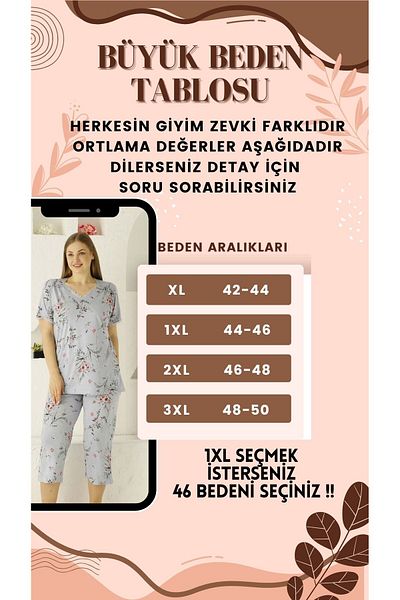 bie's طقم بيجامة فيسكوز نسائي - أزرق، بدون أزرار، دانتيل على شكل حرف V، مقاس كبير كابري/برمودا