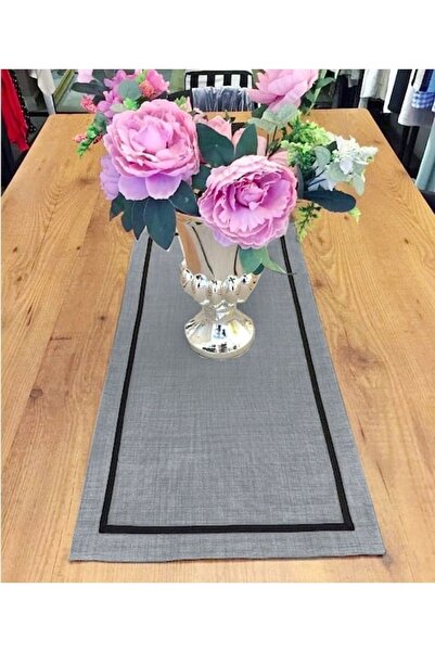 Dekorluk Concept Linen Keten Kumaşa Biyeli Runner