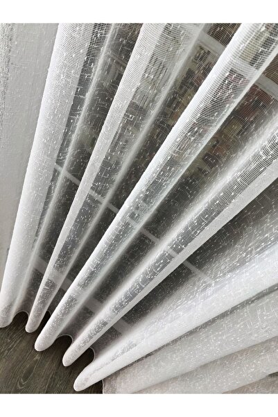 Evdepo Home Crown Ready to Use Sparse Pleat Polka Dot Linen Tulle Curtain Single Wing