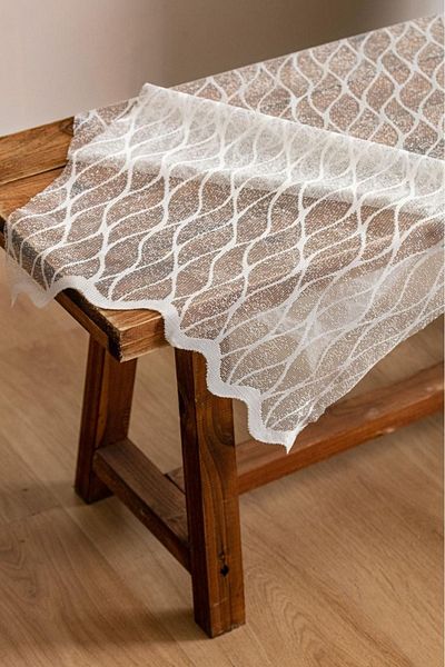 Evdepo Home Pleatless Flat Sewing, Extraphore Drawstring, Tulle Curtain Single Wing