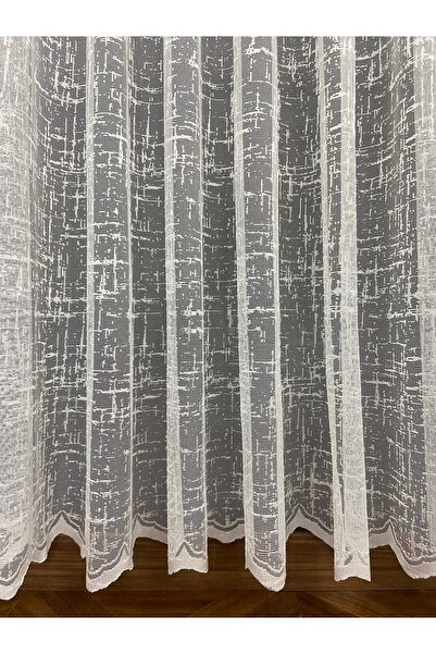 Evdepo Home Cationic Pattern, Pleat-Free Flat Planting, Extraphore Drawstring, Tulle Curtain, Single Wing