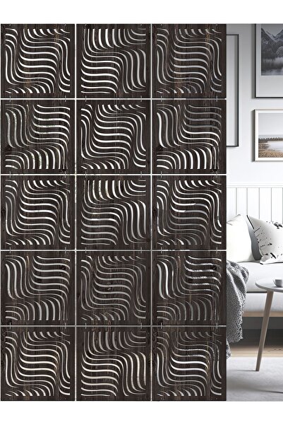 standarts Makta ® Lazer Kesim Sarkıt Paravan, Ahşap Seperatör, Oda Bölücü 4'l...