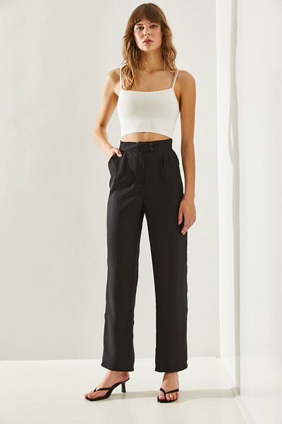 Bianco Lucci Double Button Detailed Women's Trousers -60251179
