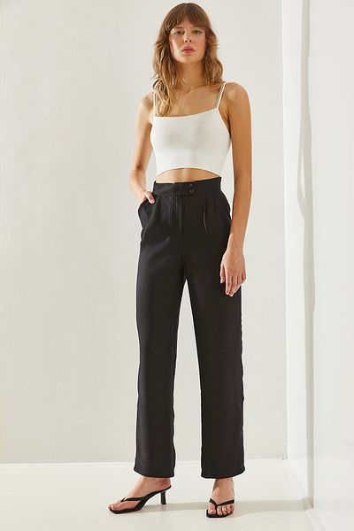 Bianco Lucci Double Button Detailed Women's Trousers -60251179